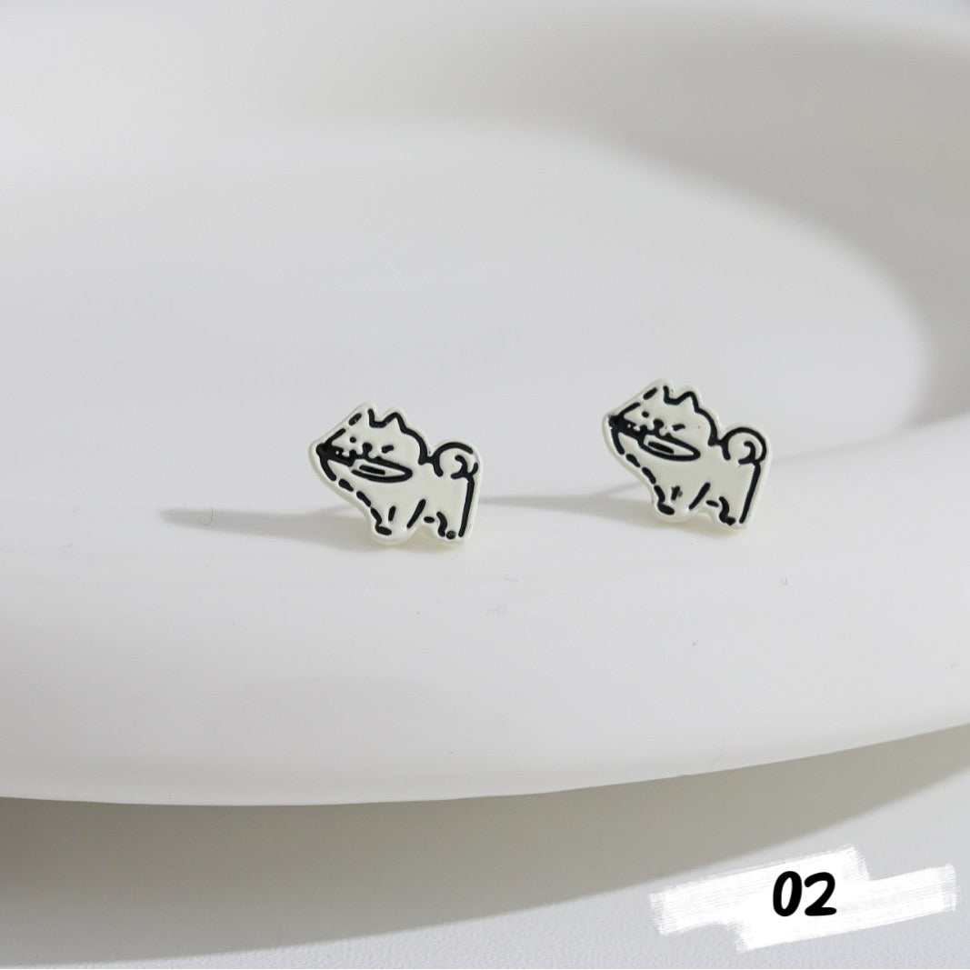 Silver Animal Stud Earrings