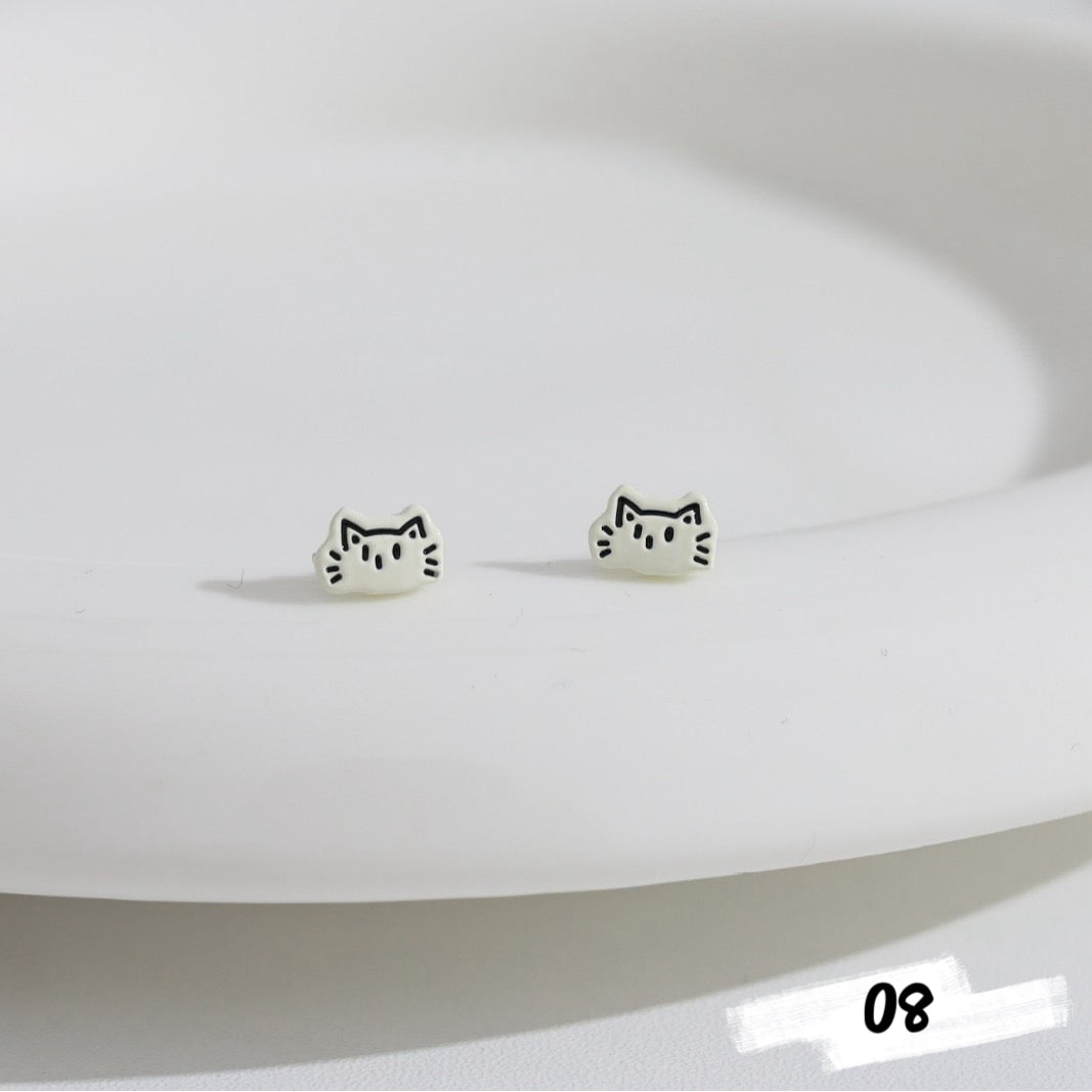 Silver Animal Stud Earrings