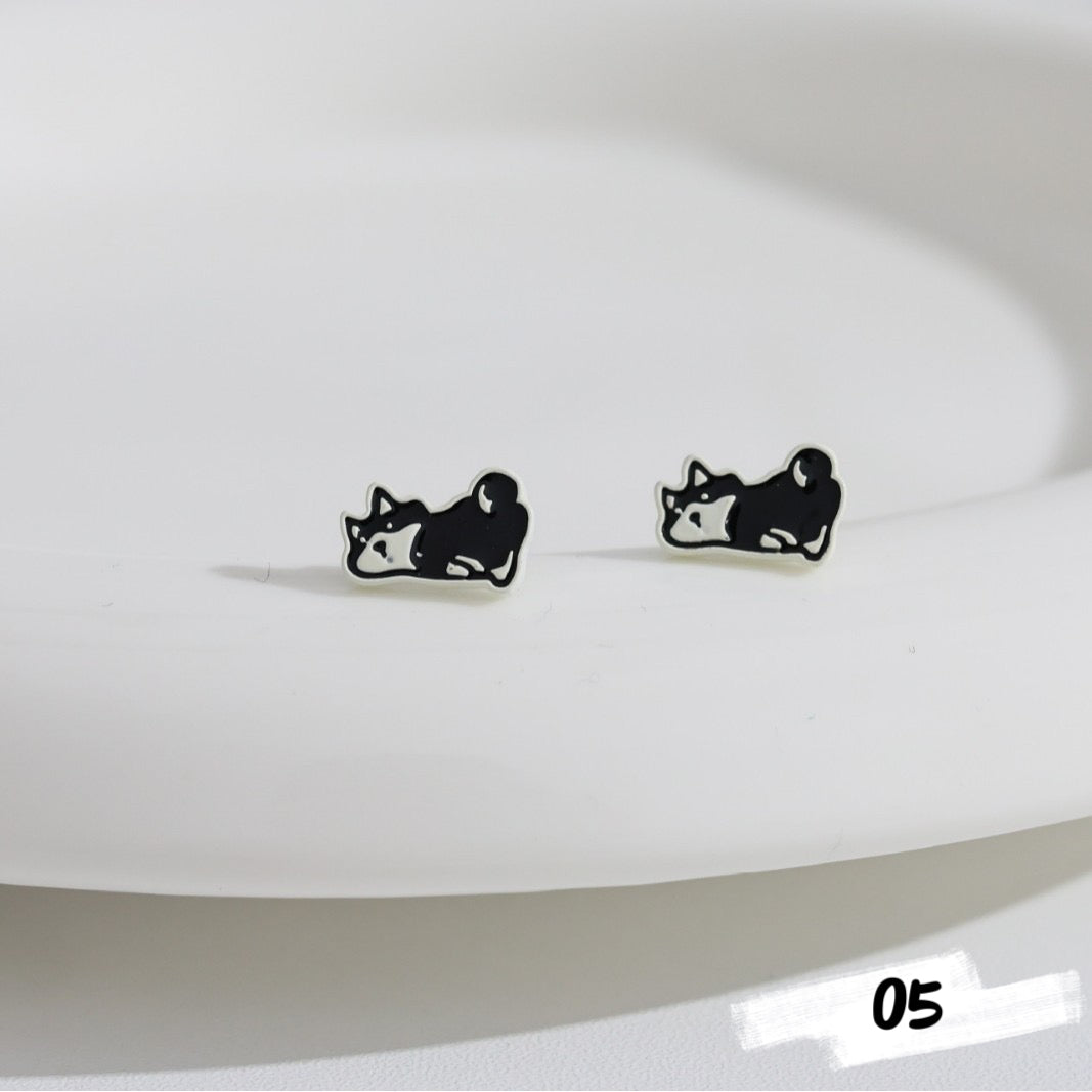 Silver Animal Stud Earrings