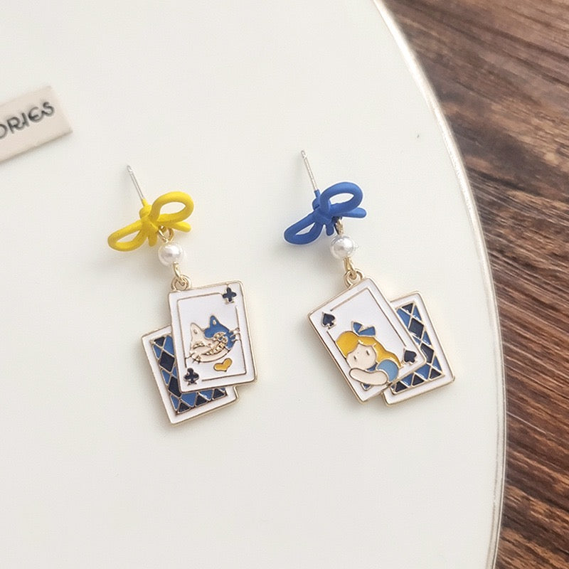 Poker Card Earrings