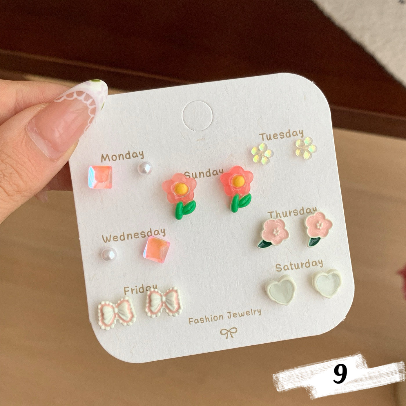 New Spring Flower Earring Set
