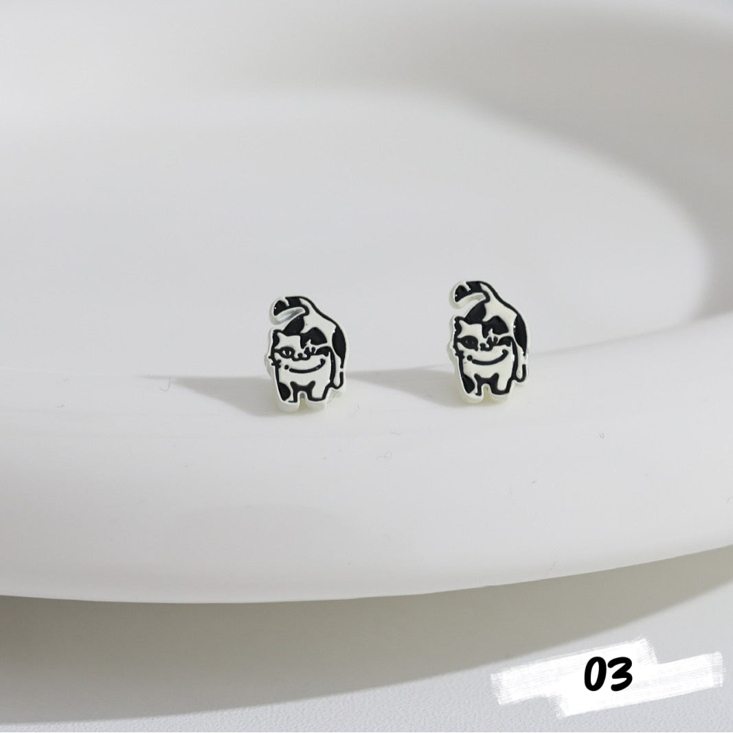 Silver Animal Stud Earrings