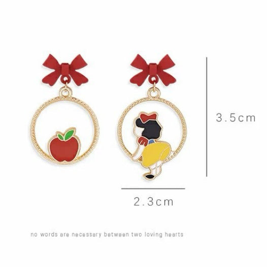 Snowwhite and Apple Earrings