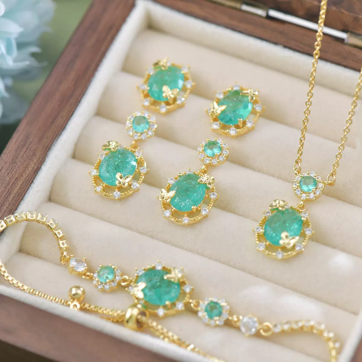 Luxe Openwork Paraiba Jewelry Set