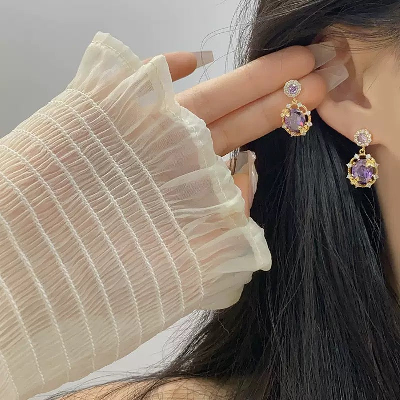 Luxe Openwork Mystic Violet Jewelry Set