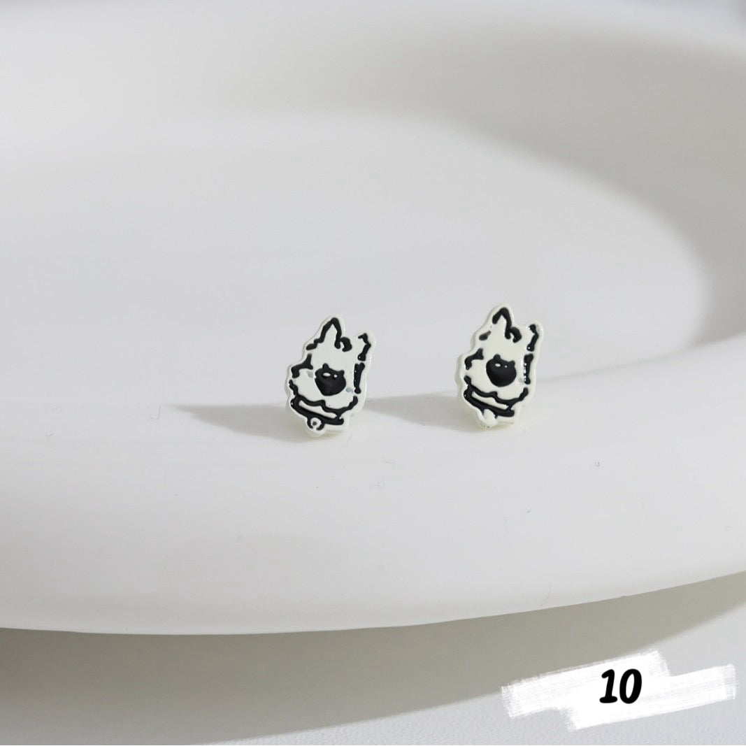 Silver Animal Stud Earrings