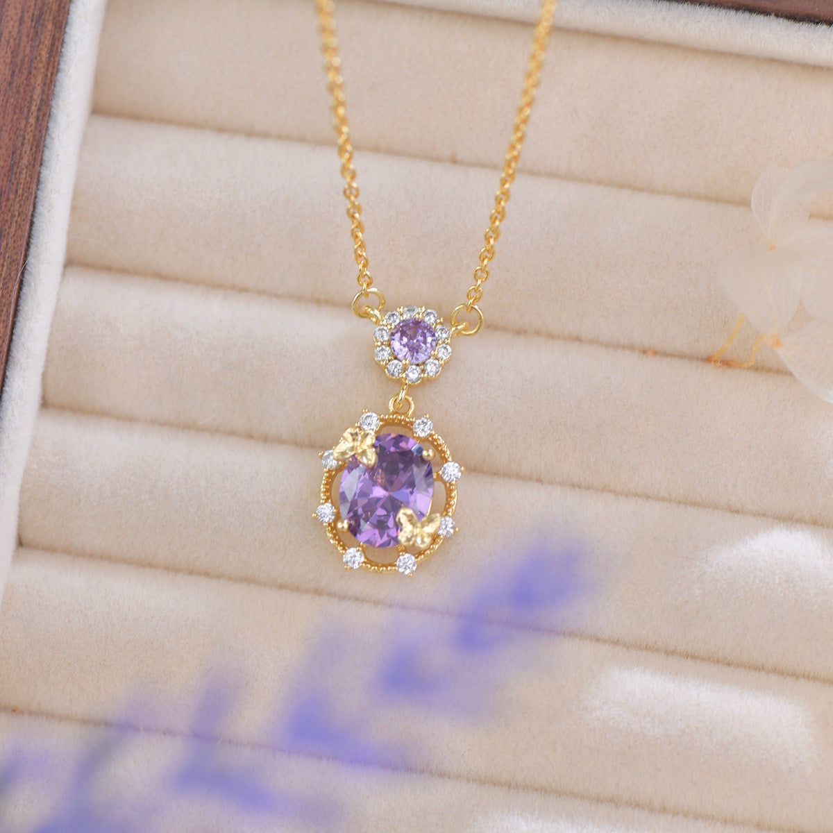 Luxe Openwork Mystic Violet Jewelry Set