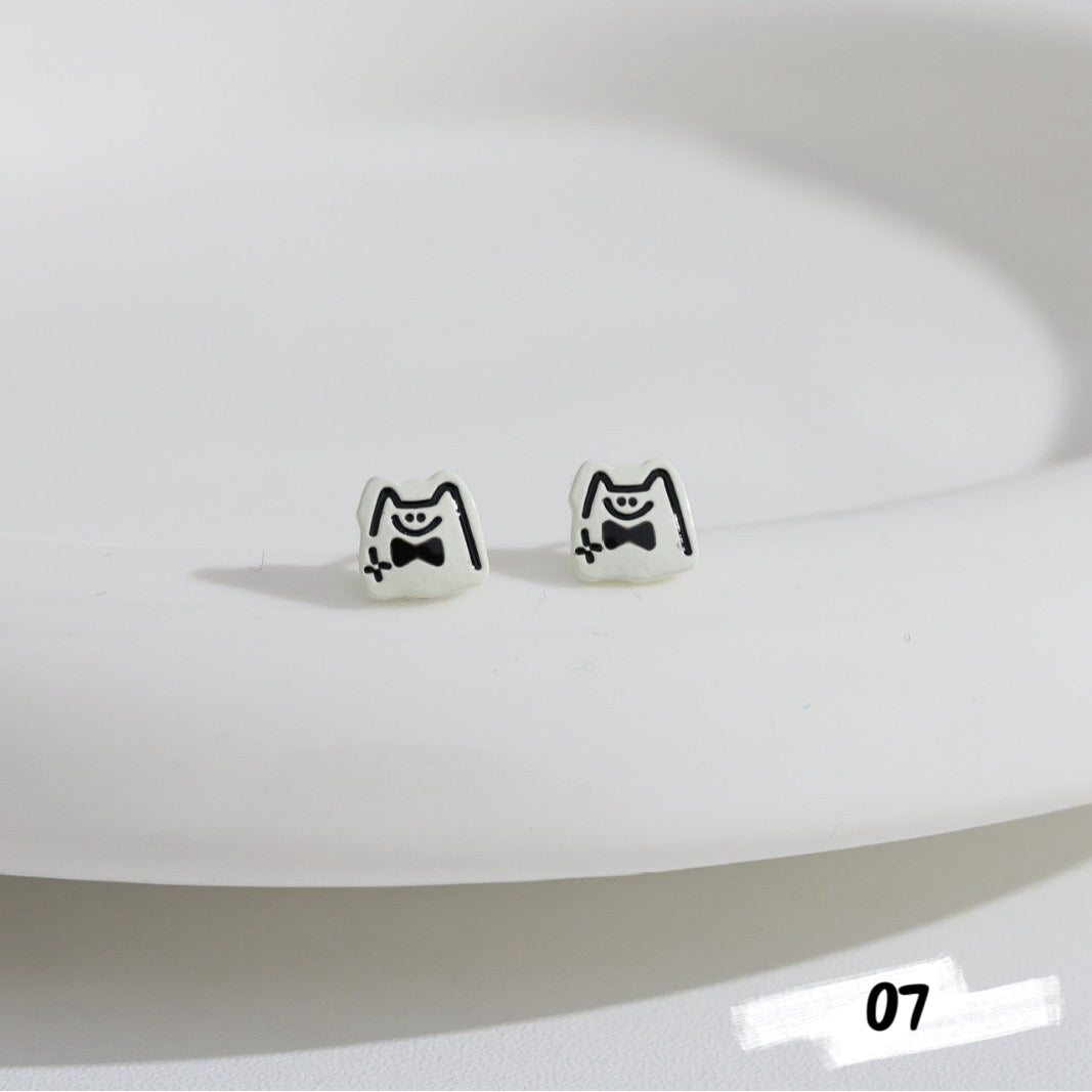 Silver Animal Stud Earrings