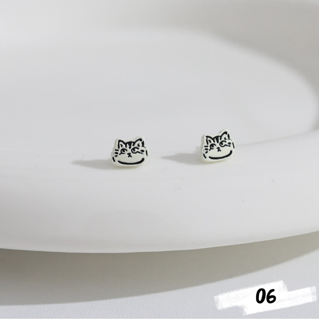 Silver Animal Stud Earrings
