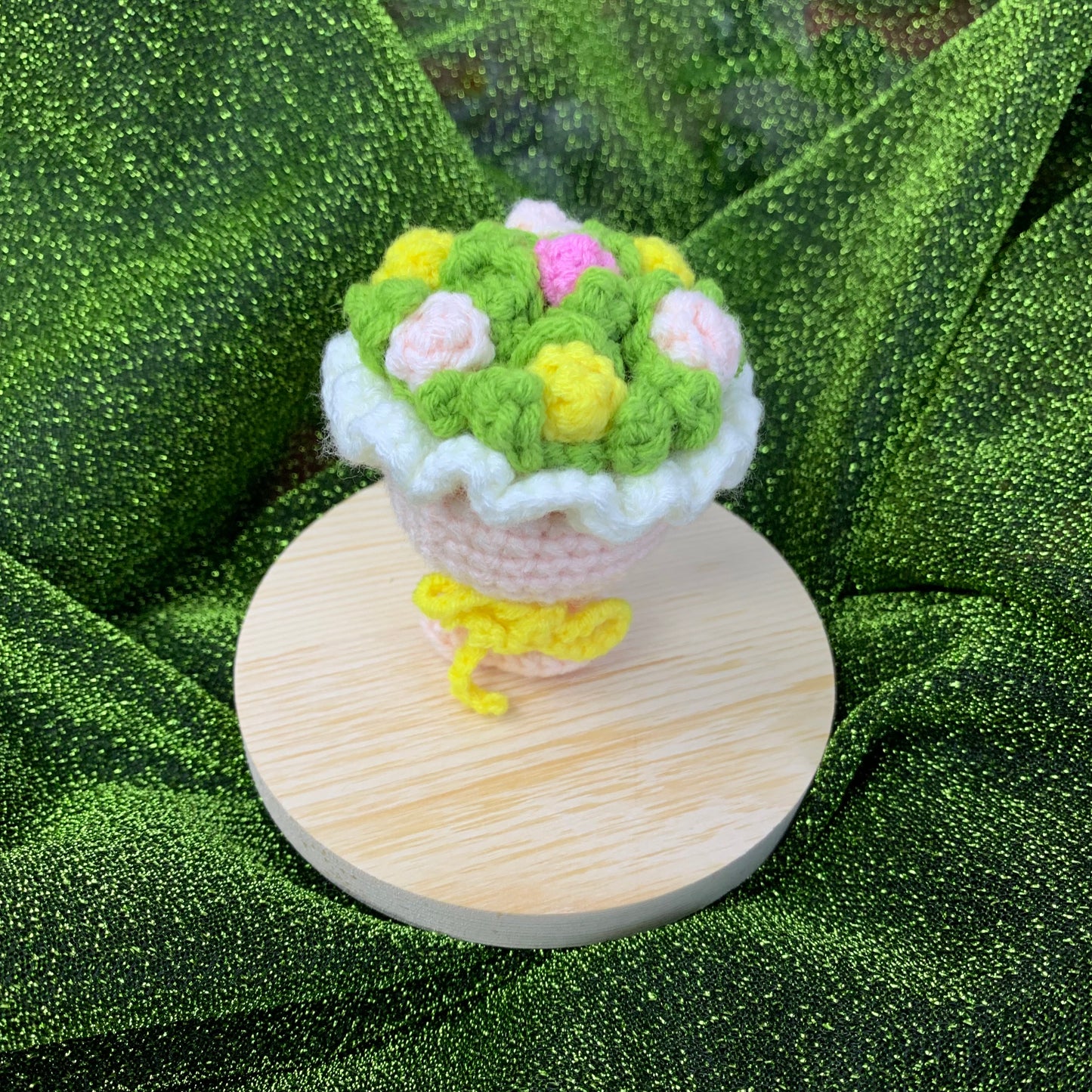 Flower Bouquet Crocheted Doll