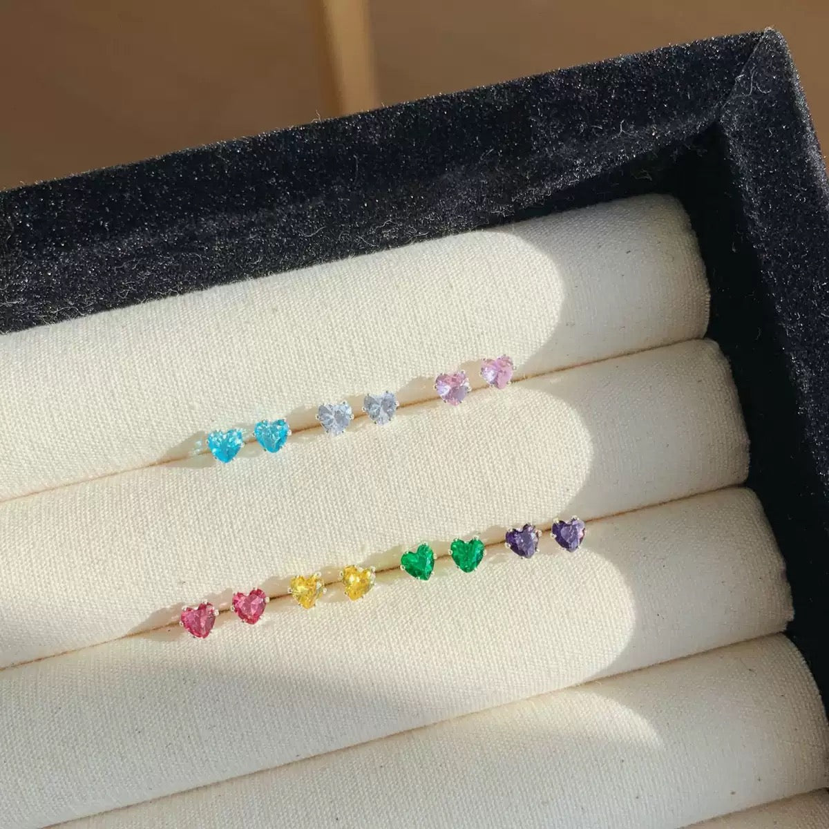 Shiny Star and Heart Earring Set