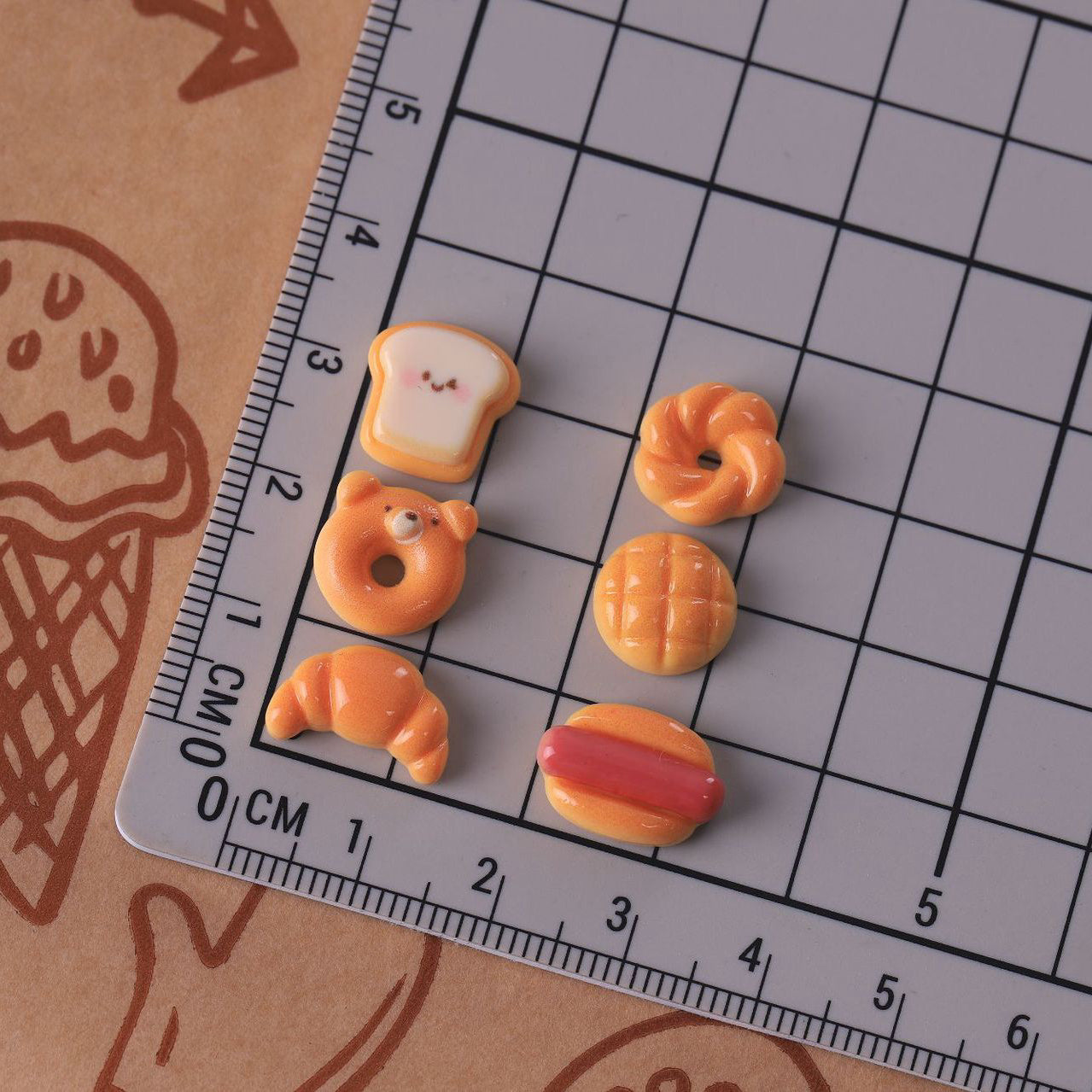 Bread Series Resin Charms