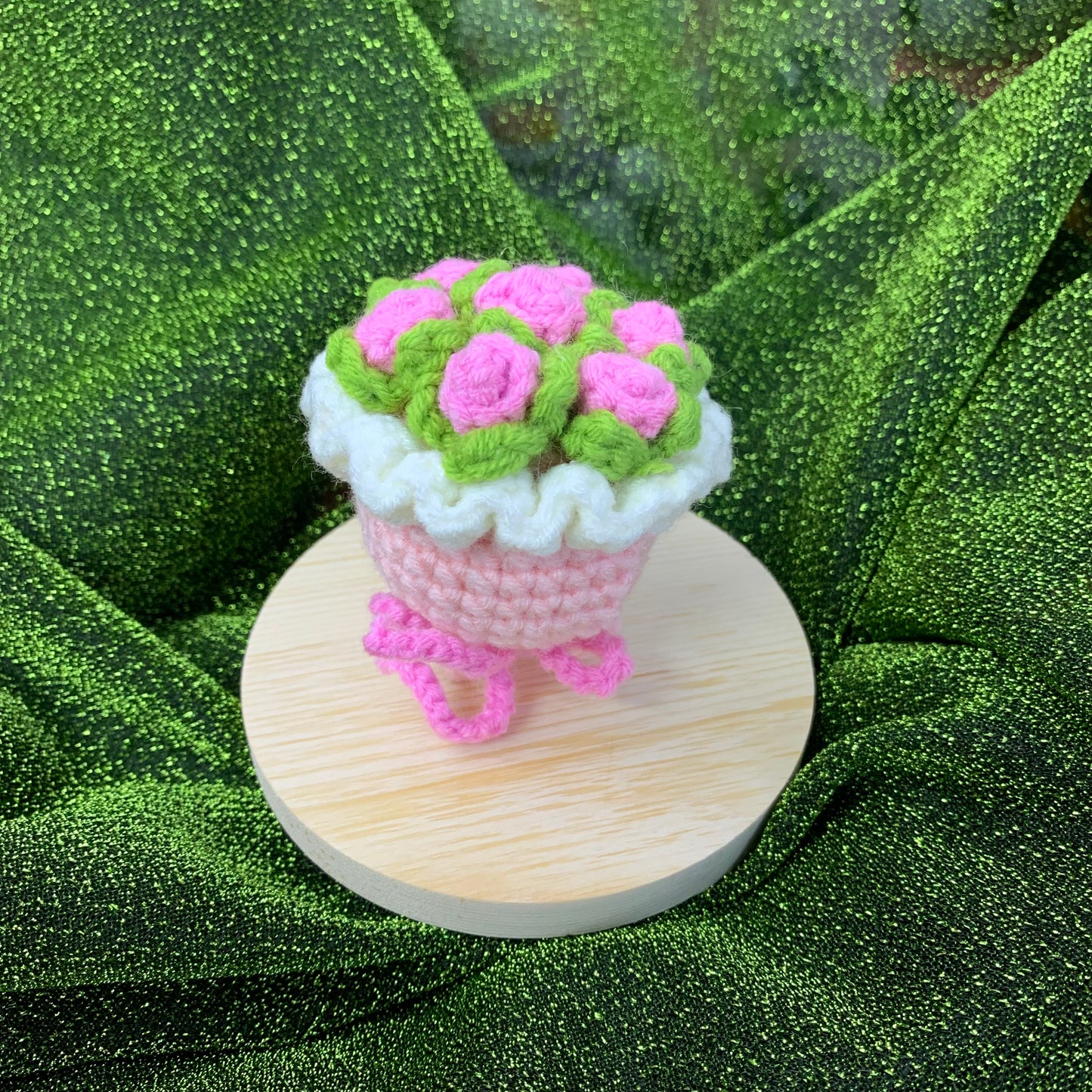 Flower Bouquet Crocheted Doll