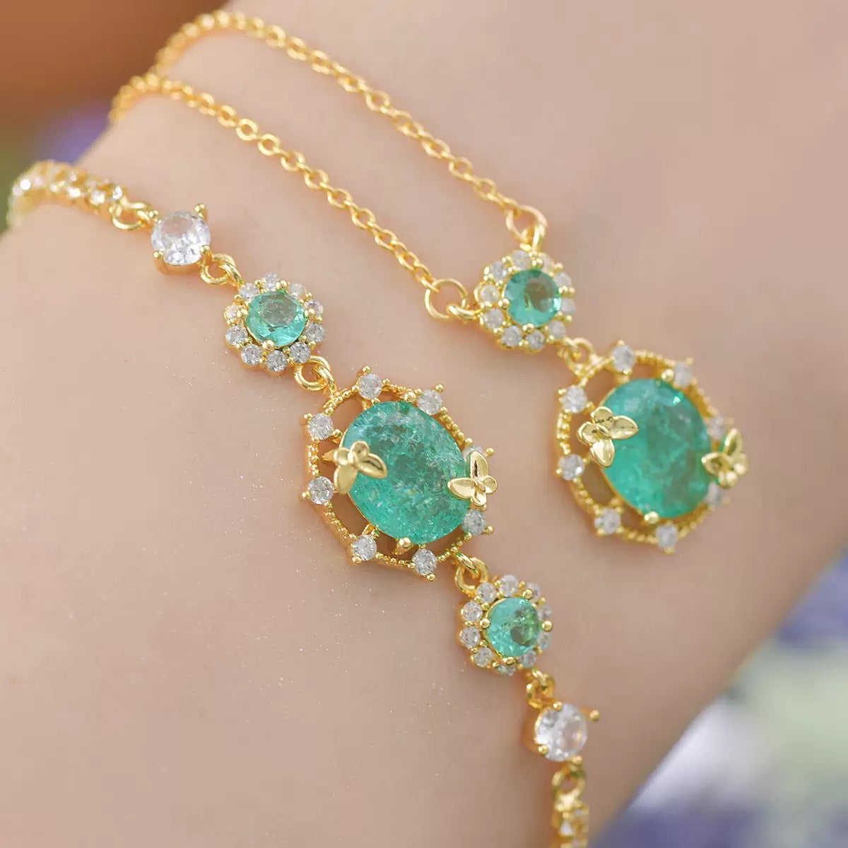 Luxe Openwork Paraiba Jewelry Set