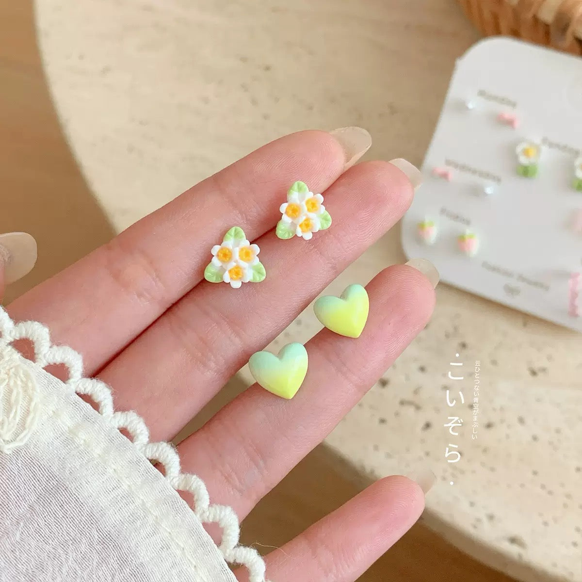 New Spring Flower Earring Set