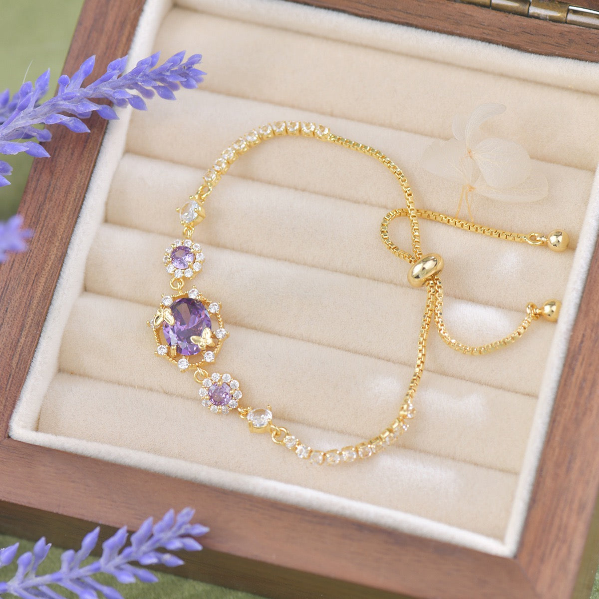 Luxe Openwork Mystic Violet Jewelry Set