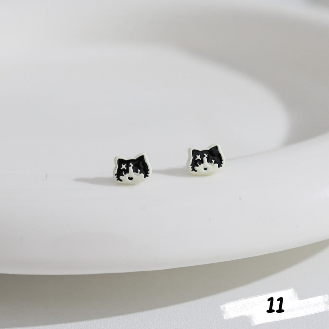 Silver Animal Stud Earrings