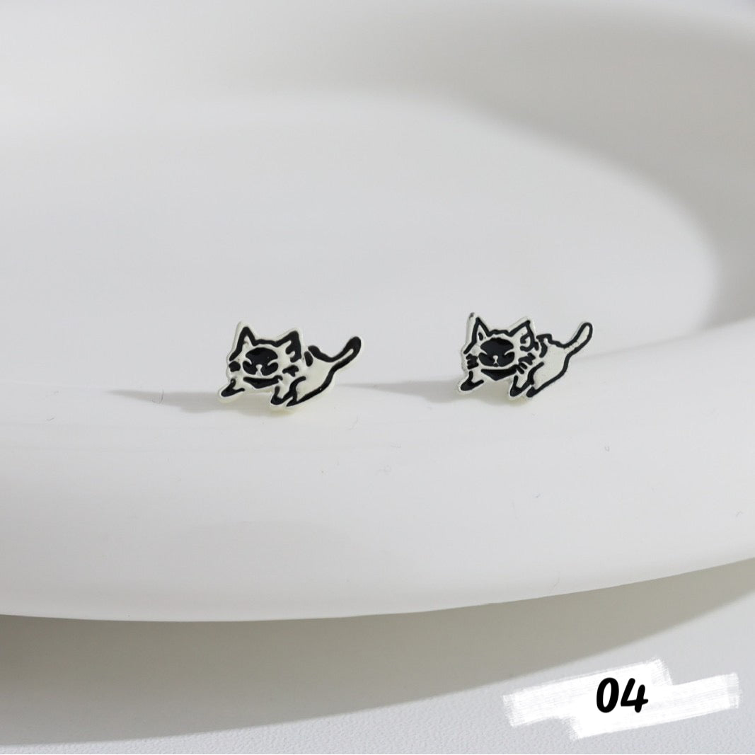 Silver Animal Stud Earrings