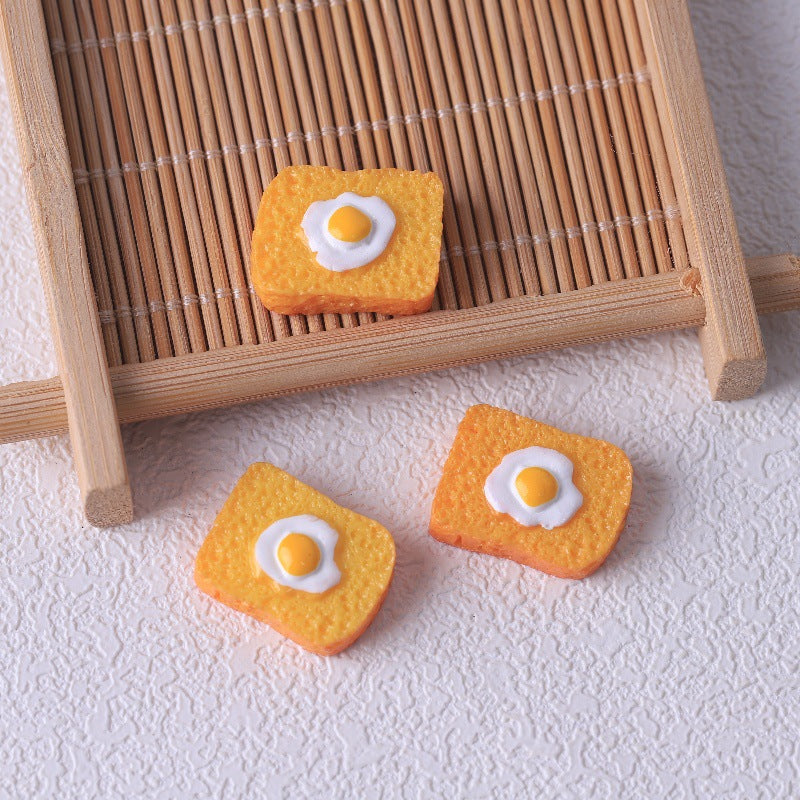 Food Play DIY Accessories Realistic Miniature Bread Butter Glue Handmade Decoration Key Buckle Pendant Resin Accessories