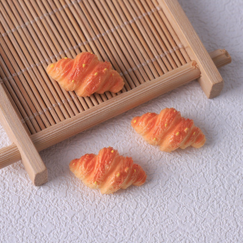 Food Play DIY Accessories Realistic Miniature Bread Butter Glue Handmade Decoration Key Buckle Pendant Resin Accessories