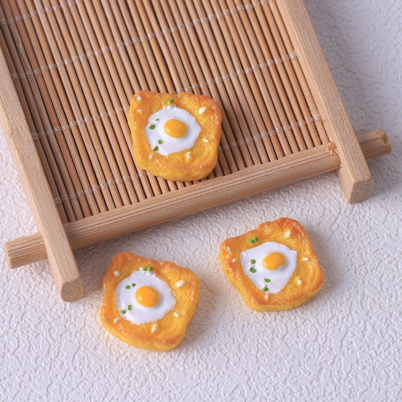 Food Play DIY Accessories Realistic Miniature Bread Butter Glue Handmade Decoration Key Buckle Pendant Resin Accessories