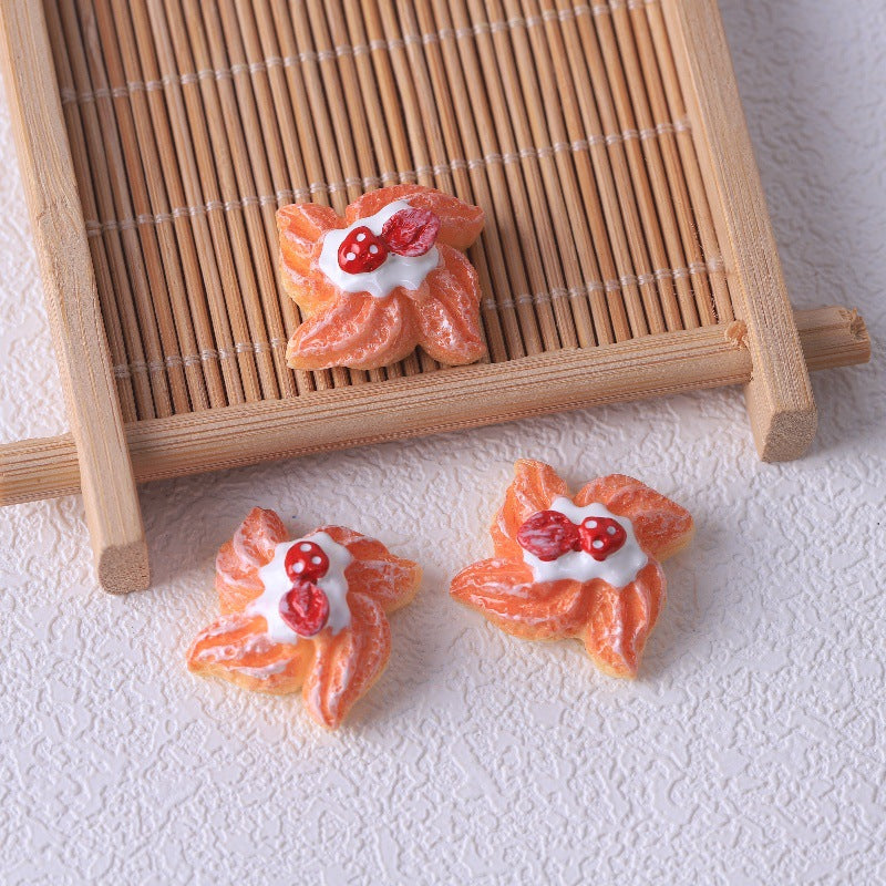 Food Play DIY Accessories Realistic Miniature Bread Butter Glue Handmade Decoration Key Buckle Pendant Resin Accessories