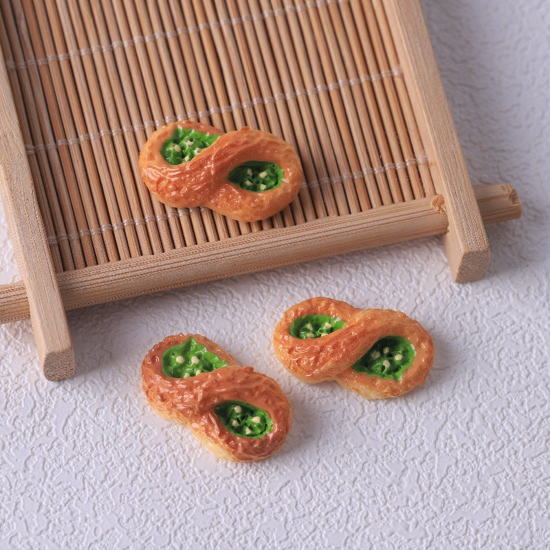 Food Play DIY Accessories Realistic Miniature Bread Butter Glue Handmade Decoration Key Buckle Pendant Resin Accessories