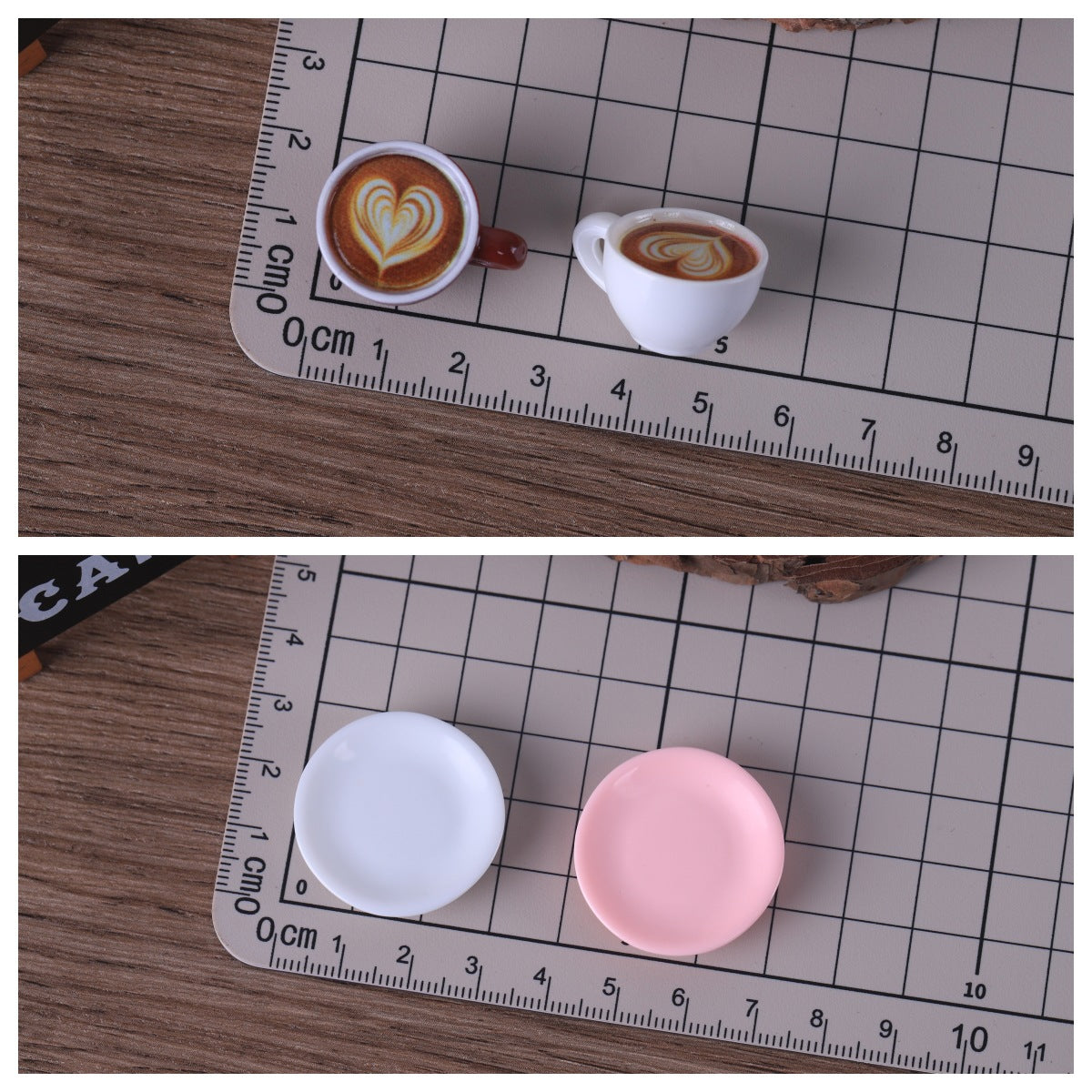 Miniature ornaments, doll house scene, realistic mini coffee cup, coffee beans, DIY resin jewelry accessories factory