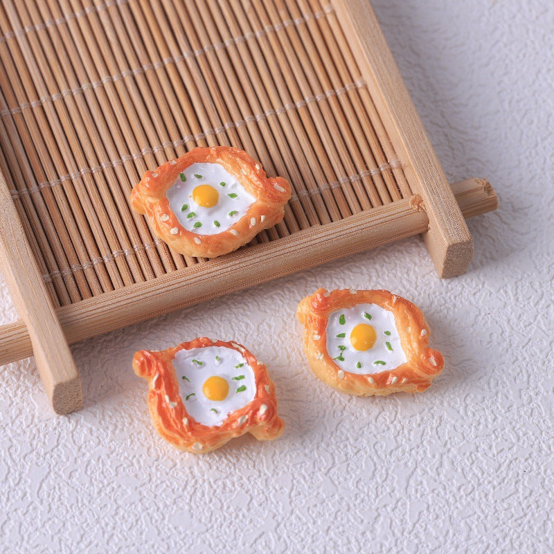 Food Play DIY Accessories Realistic Miniature Bread Butter Glue Handmade Decoration Key Buckle Pendant Resin Accessories