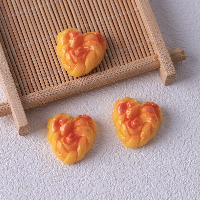Food Play DIY Accessories Realistic Miniature Bread Butter Glue Handmade Decoration Key Buckle Pendant Resin Accessories