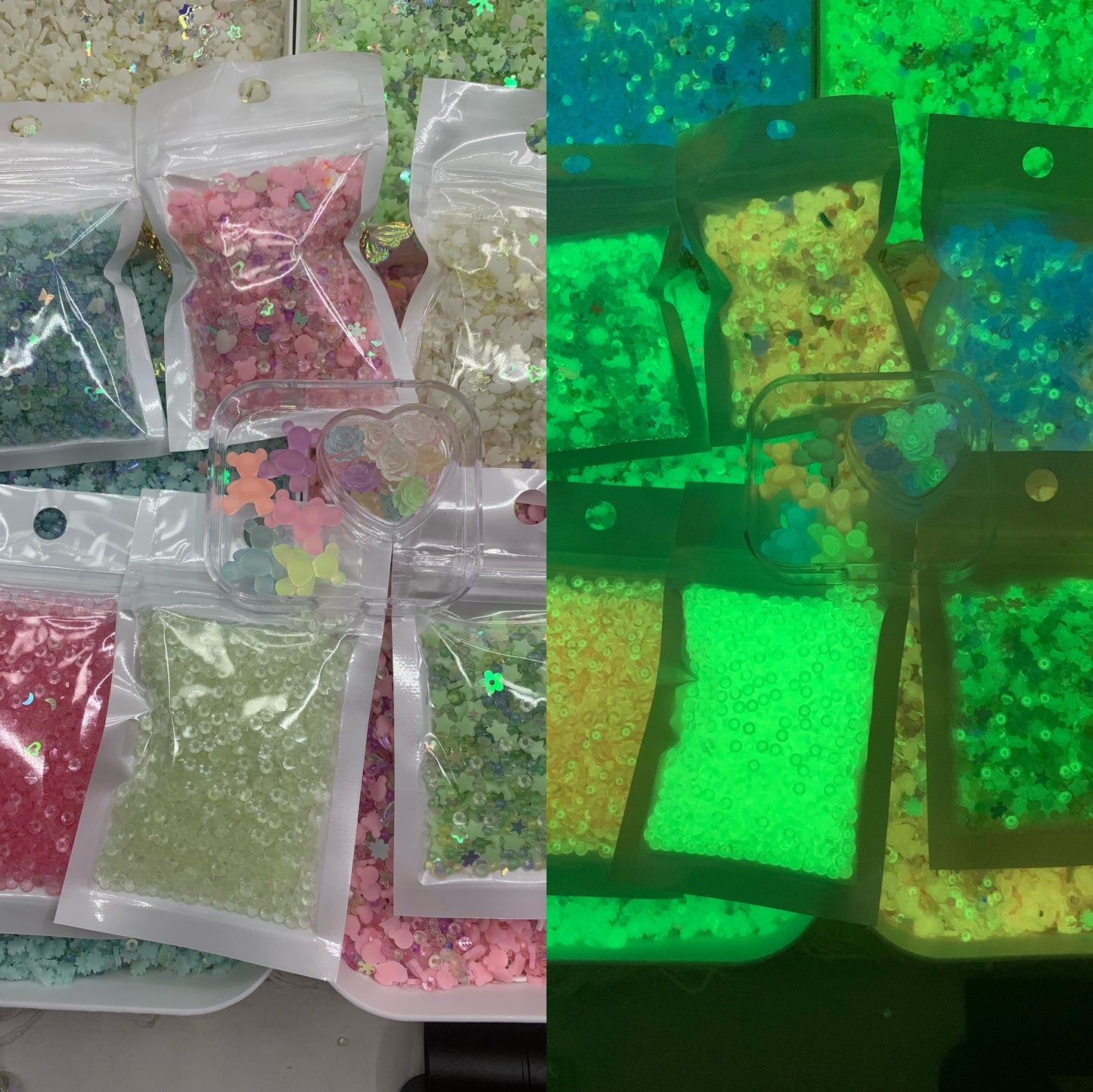 Glowing Patch Glitter Flakes (Strong Luminous)