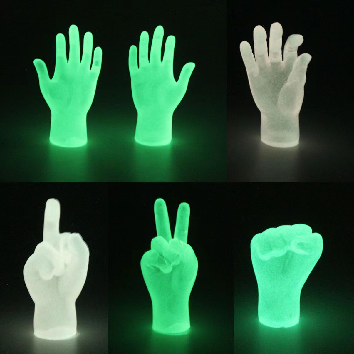Glowing Rubber Mini Cute Gloves (Strong Luminous)