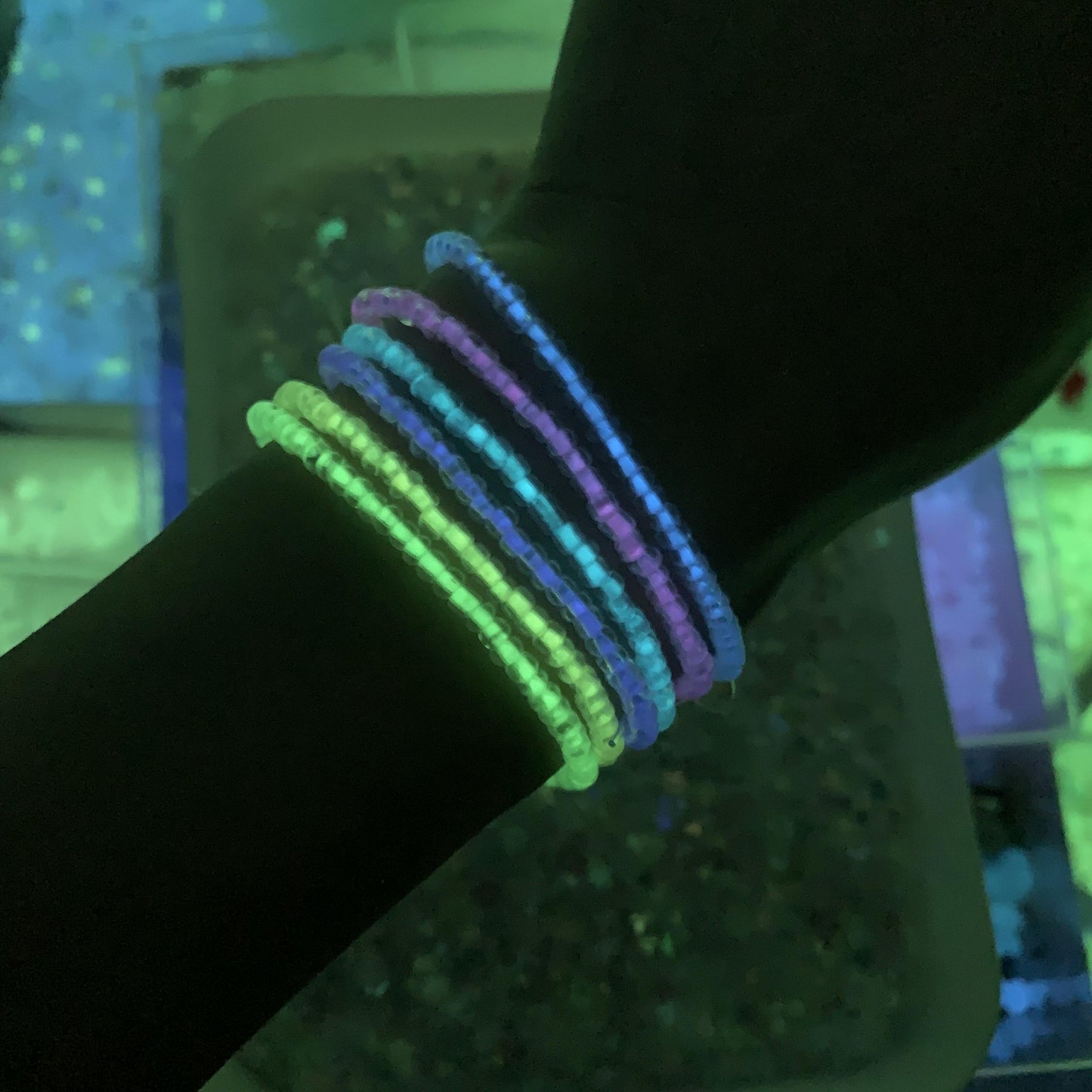 Glowing Rainbow Seed Beads