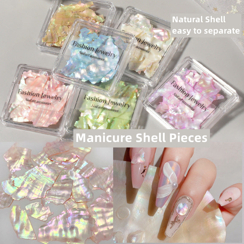 Natural Manicure Shell Pieces Set