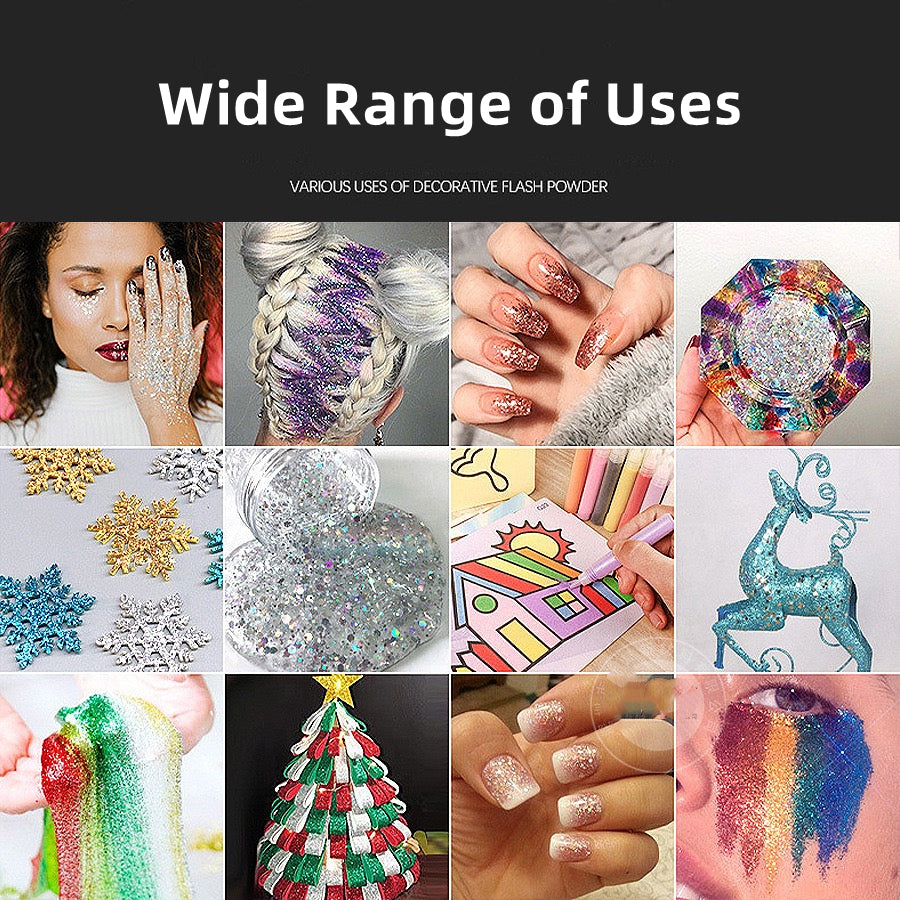UV change color Powder 12 colors Set