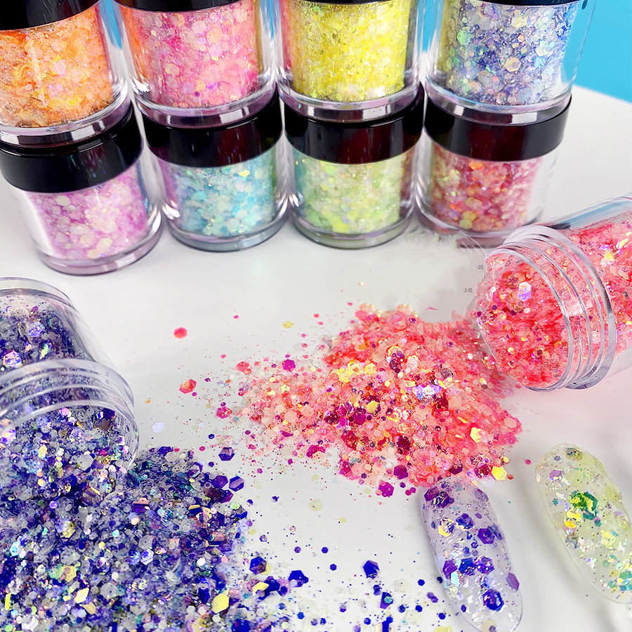 Glowing Powder 12 colors Set (Strong Luminous)