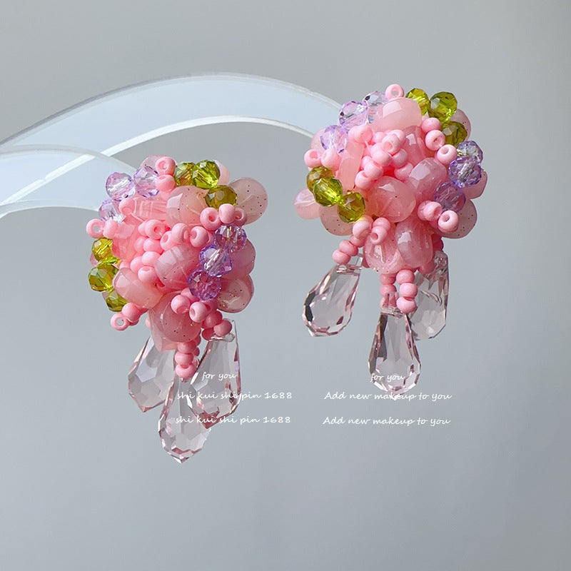 Monet Impression Hydrangea Drop Earrings