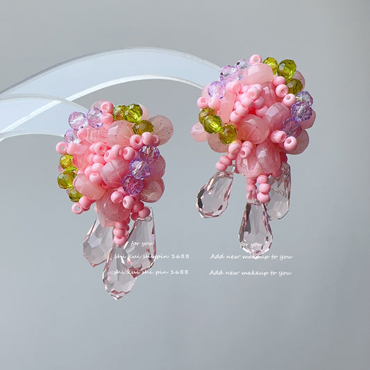 Monet Impression Hydrangea Drop Earrings