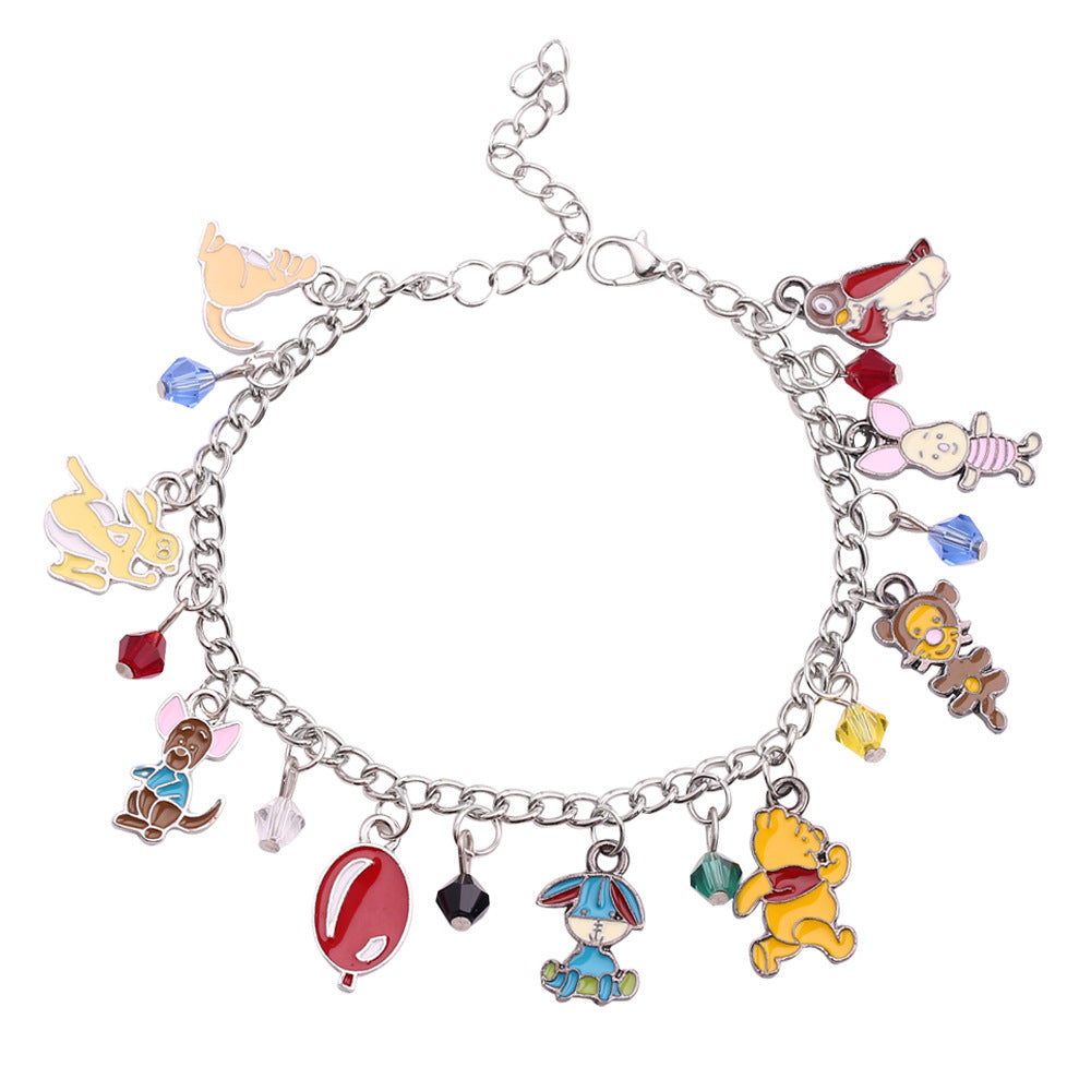 Cute Winnie the Poooh PanDola Beaded Bracelet