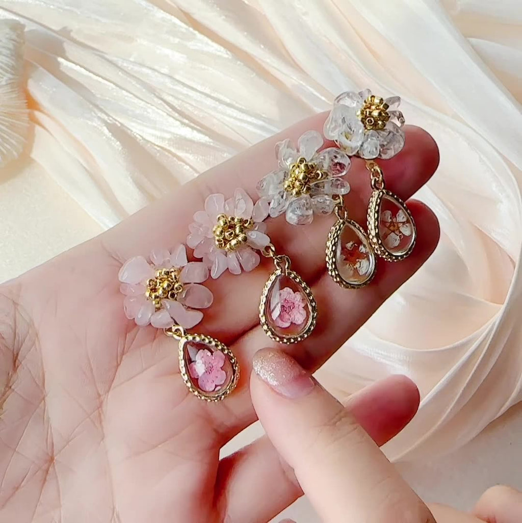 Berlin Flower French Earrings