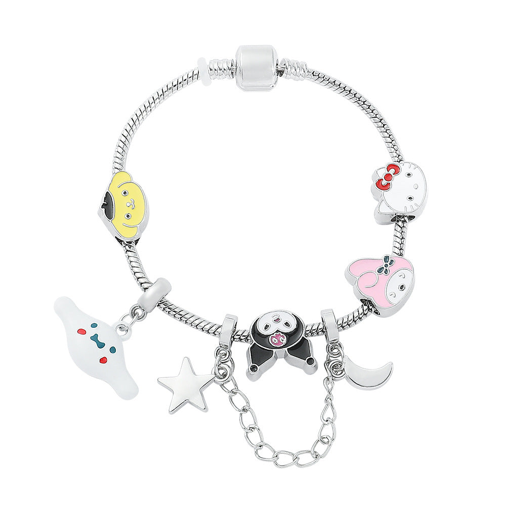 Cute HK Kitty PanDola Beaded Bracelet