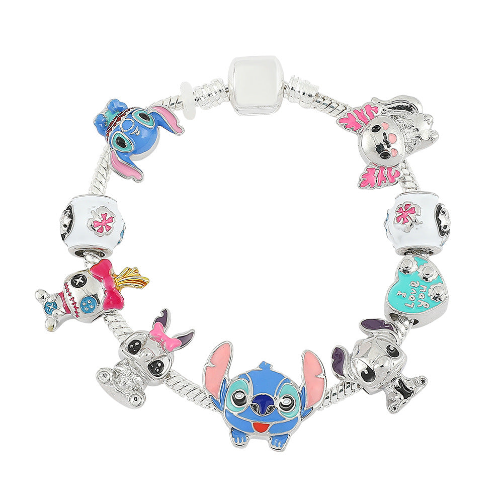 Cute Stittch PanDola Beaded Bracelet