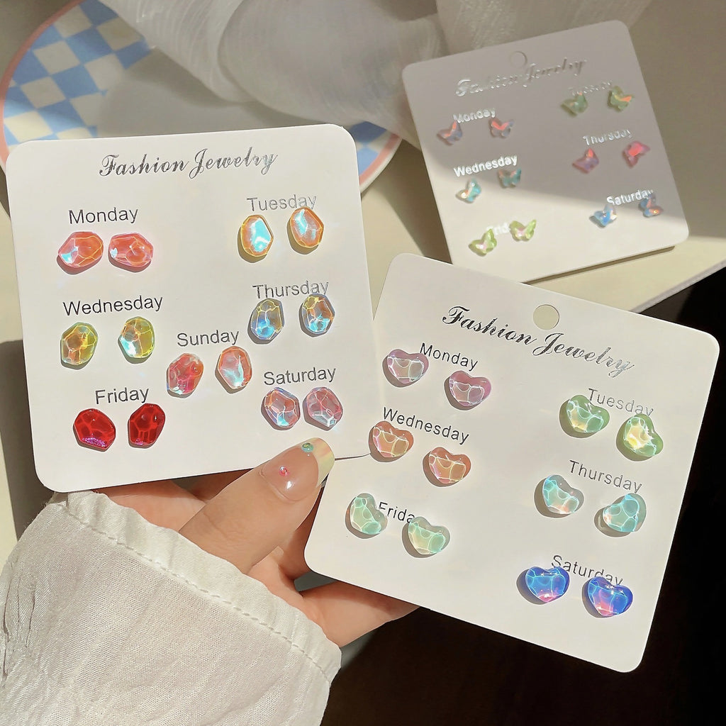 Galaxy Stone Earrings Set
