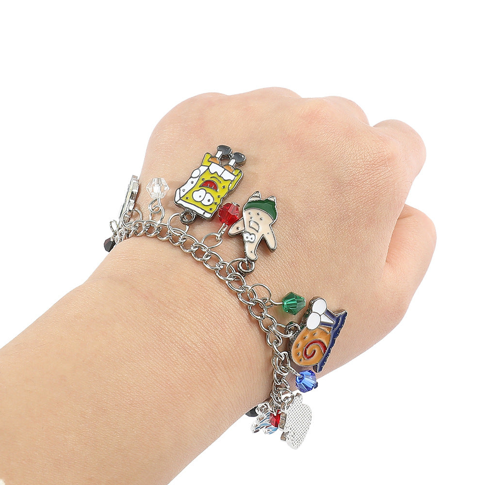 Cute Spongeboob PanDola Beaded Bracelet