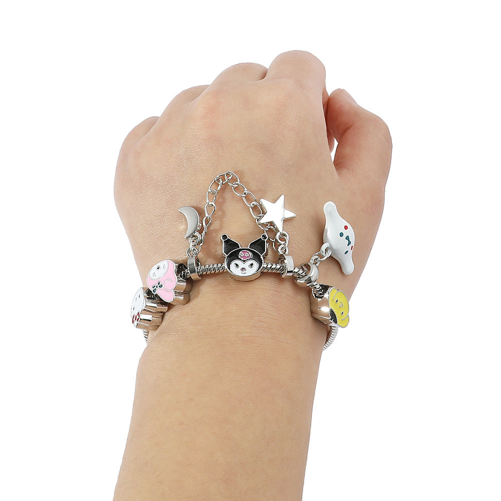 Cute HK Kitty PanDola Beaded Bracelet