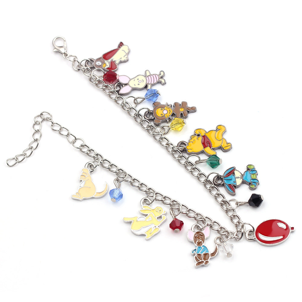 Cute Winnie the Poooh PanDola Beaded Bracelet