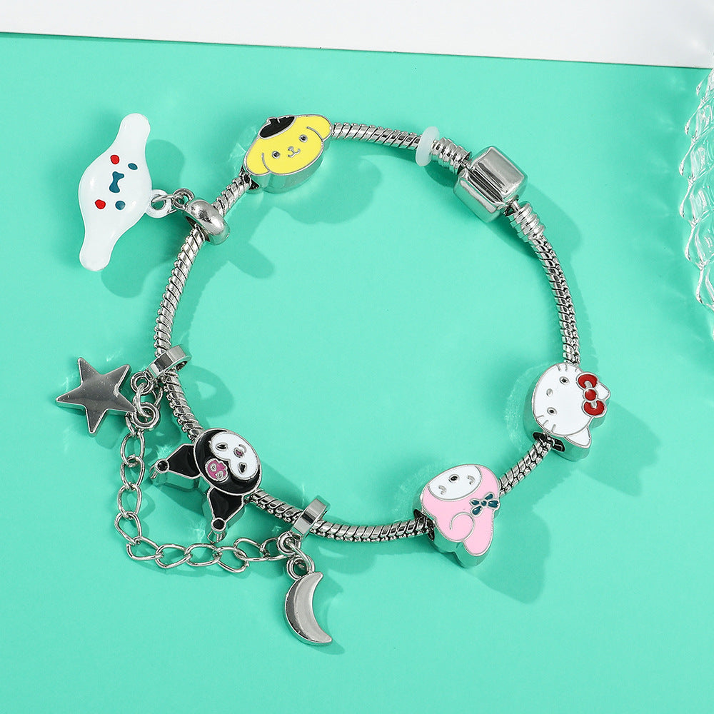 Cute HK Kitty PanDola Beaded Bracelet