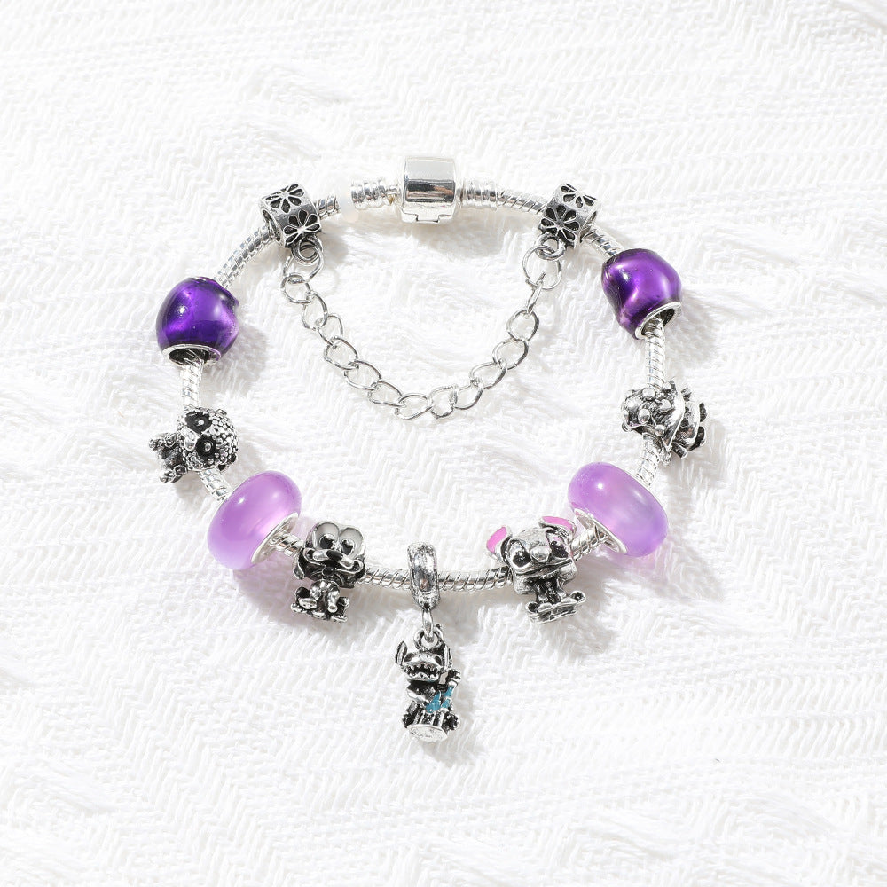 Cute Stittch PanDola Beaded Bracelet