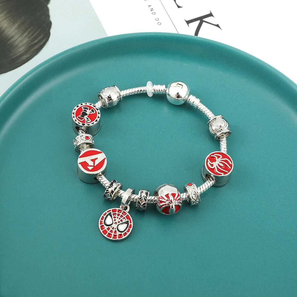 Cute Spiderrman PanDola Beaded Bracelet