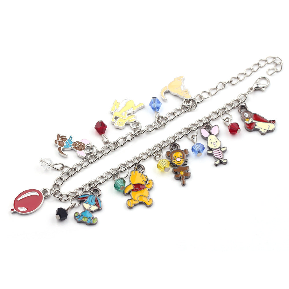 Cute Winnie the Poooh PanDola Beaded Bracelet